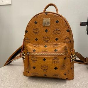 Mcm studded mini book bag